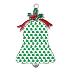 Christmas,tree,tree,holidays Metal Holly Leaf Bell Ornament