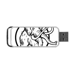 Mammoth Elephant Strong Portable Usb Flash (one Side) by Amaryn4rt