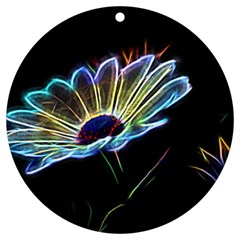 Flower Pattern Design Abstract Background Uv Print Acrylic Ornament Round by Amaryn4rt