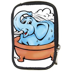 Elephant Bad Shower Compact Camera Leather Case by Amaryn4rt