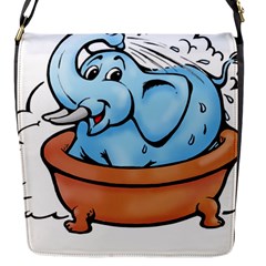 Elephant Bad Shower Flap Closure Messenger Bag (s)