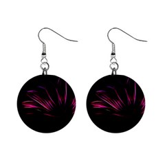 Purple Flower Pattern-design-abstract-background Mini Button Earrings by Amaryn4rt