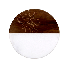 Pattern Design Abstract Background Classic Marble Wood Coaster (round) 