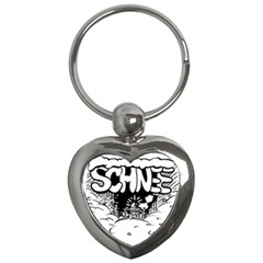 Snow Removal Winter Word Key Chain (heart)