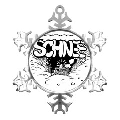 Snow Removal Winter Word Metal Small Snowflake Ornament by Amaryn4rt