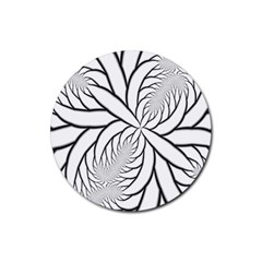 Fractal Symmetry Pattern Network Rubber Coaster (round) by Amaryn4rt