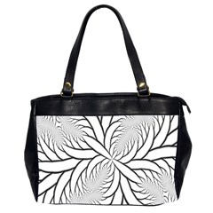 Fractal Symmetry Pattern Network Oversize Office Handbag (2 Sides)