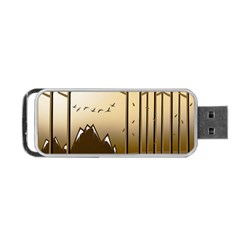 Landscape Trees Wallpaper Mountains Portable Usb Flash (two Sides)