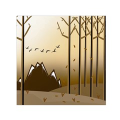 Landscape Trees Wallpaper Mountains Square Satin Scarf (30  X 30 )