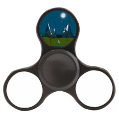 Vector Graphic Mountains Snow Wolf Finger Spinner