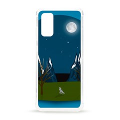 Vector Graphic Mountains Snow Wolf Samsung Galaxy S20 6 2 Inch Tpu Uv Case by Sarkoni