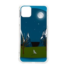 Vector Graphic Mountains Snow Wolf iPhone 11 Pro Max 6.5 Inch TPU UV Print Case