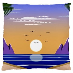 Vector Graphic Clipart Mountains Large Cushion Case (one Side) by Sarkoni