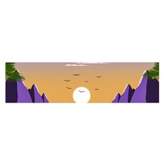 Vector Graphic Clipart Mountains Oblong Satin Scarf (16  X 60 )