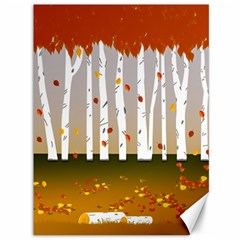 Birch Trees Fall Autumn Leaves Canvas 36  X 48 