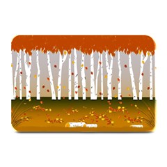 Birch Trees Fall Autumn Leaves Plate Mats