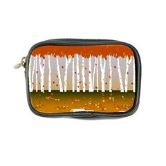 Birch Trees Fall Autumn Leaves Coin Purse by Sarkoni