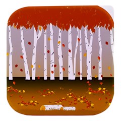 Birch Trees Fall Autumn Leaves Stacked Food Storage Container by Sarkoni