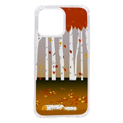 Birch Trees Fall Autumn Leaves Iphone 14 Pro Max Tpu Uv Print Case by Sarkoni