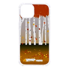 Birch Trees Fall Autumn Leaves Iphone 13 Tpu Uv Print Case by Sarkoni