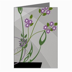 Flower Butterfly Pot Greeting Cards (pkg Of 8) by Sarkoni