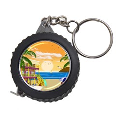 Vector Graphic Clipart Beach House Measuring Tape