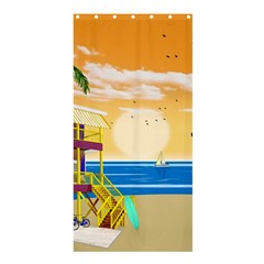 Vector Graphic Clipart Beach House Shower Curtain 36  X 72  (stall) 