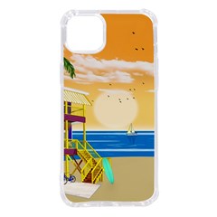Vector Graphic Clipart Beach House Iphone 14 Plus Tpu Uv Print Case