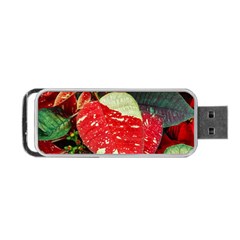 Poinsettia Christmas Star Plant Portable Usb Flash (two Sides)