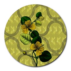 Flower Blossom Round Mousepad