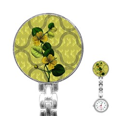 Flower Blossom Stainless Steel Nurses Watch