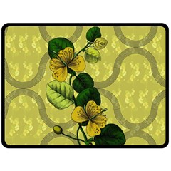 Flower Blossom Two Sides Fleece Blanket (large)