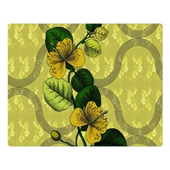 Flower Blossom Two Sides Premium Plush Fleece Blanket (large)