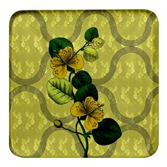 Flower Blossom Square Glass Fridge Magnet (4 pack)