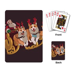 Christmas Santa Claus Dog Sled Playing Cards Single Design (rectangle) by Sarkoni