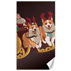 Christmas Santa Claus Dog Sled Canvas 40  X 72 