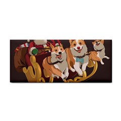 Christmas Santa Claus Dog Sled Hand Towel