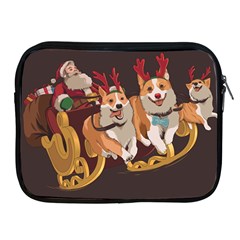 Christmas Santa Claus Dog Sled Apple Ipad 2/3/4 Zipper Cases