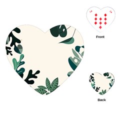 Leaves Plants Foliage Border Playing Cards Single Design (heart)