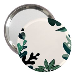 Leaves Plants Foliage Border 3  Handbag Mirrors by Sarkoni