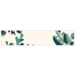 Leaves Plants Foliage Border Small Premium Plush Fleece Scarf