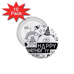 Happy Birthday Celebration Party 1 75  Buttons (10 Pack) by Sarkoni