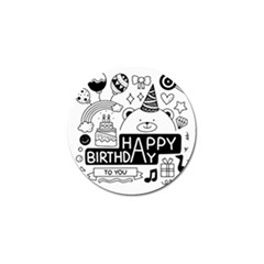 Happy Birthday Celebration Party Golf Ball Marker (4 Pack) by Sarkoni