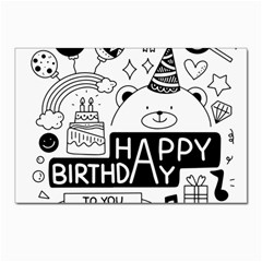 Happy Birthday Celebration Party Postcards 5  X 7  (pkg Of 10) by Sarkoni