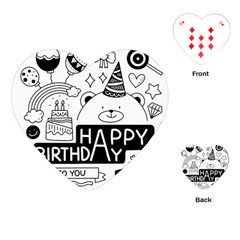 Happy Birthday Celebration Party Playing Cards Single Design (heart)