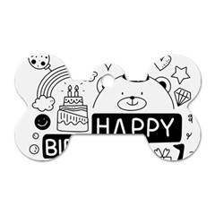 Happy Birthday Celebration Party Dog Tag Bone (one Side) by Sarkoni