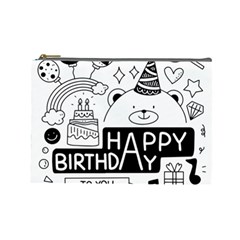 Happy Birthday Celebration Party Cosmetic Bag (large)