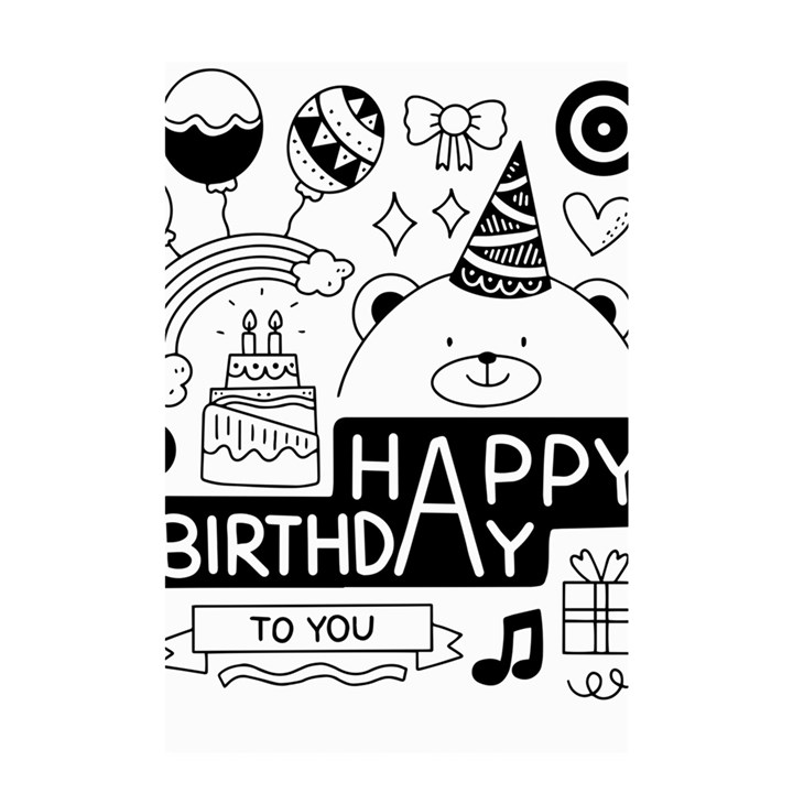 Happy Birthday Celebration Party Shower Curtain 48  x 72  (Small) 