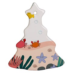 Cartoon Marine Life Marine Drawing Ornament (christmas Tree)  by Sarkoni