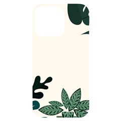 Leaves Plants Foliage Border Iphone 14 Pro Max Black Uv Print Case by Sarkoni